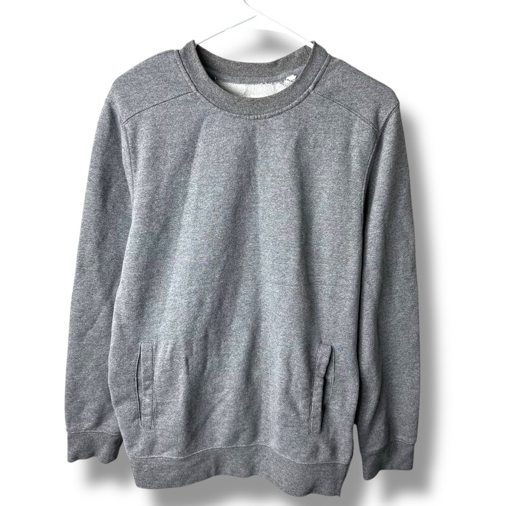 Reign Storm Crewneck Sweater Size Medium Side Zips Pull Over Gray